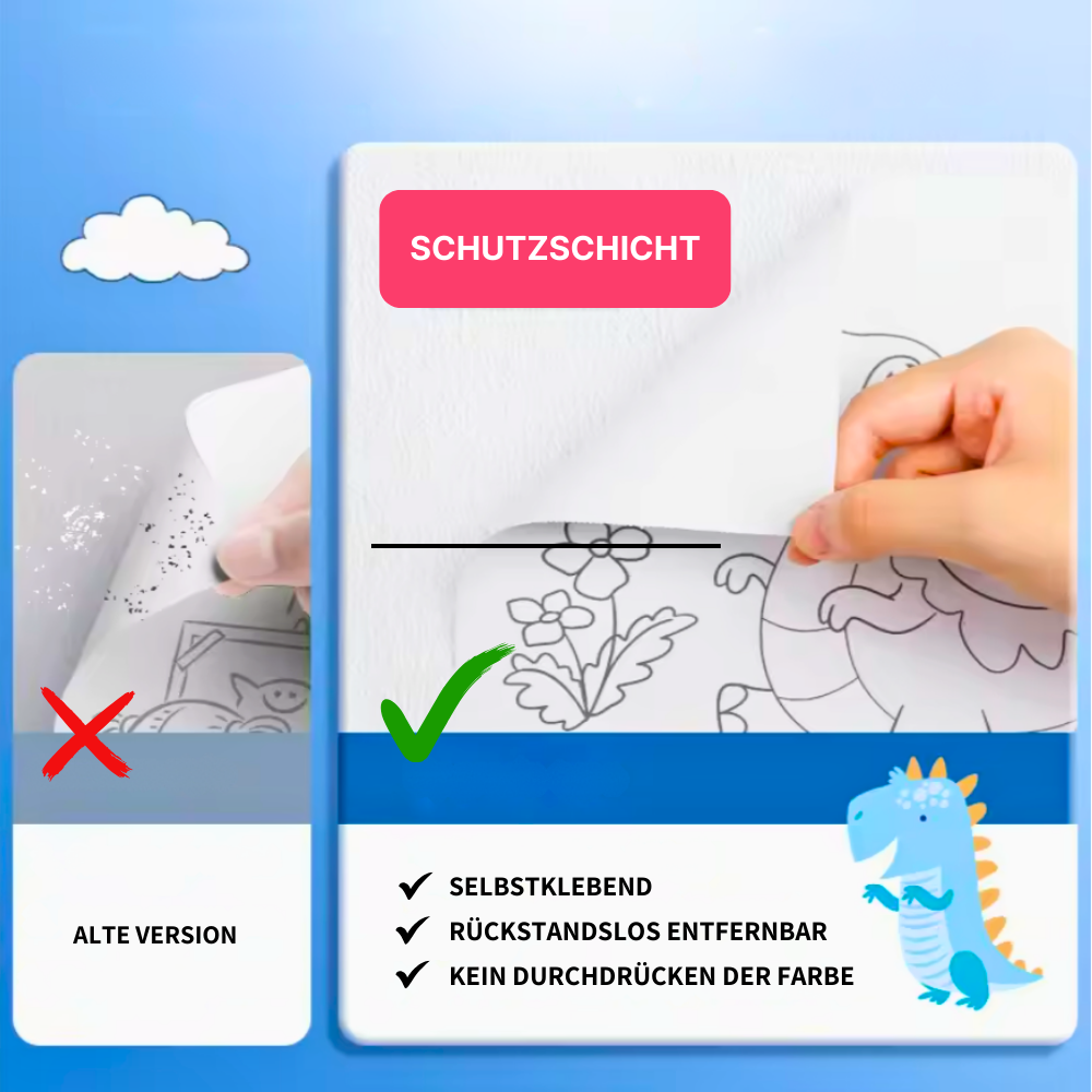 Selbstklebende Maltapete – Kreatives Malen ohne Chaos!