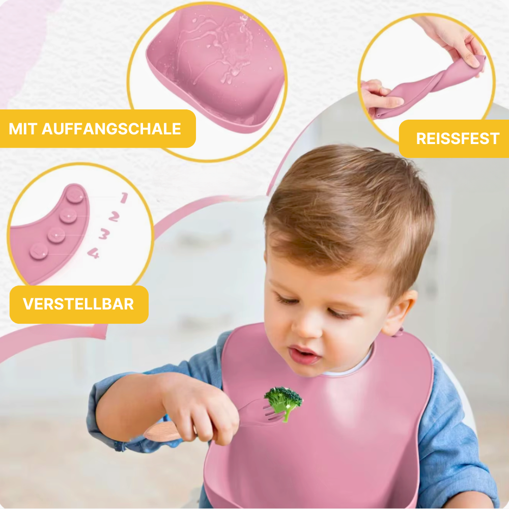 6-teiliges Silikon-Geschirrset – Stressfreies Essenlernen für dich & dein Kind