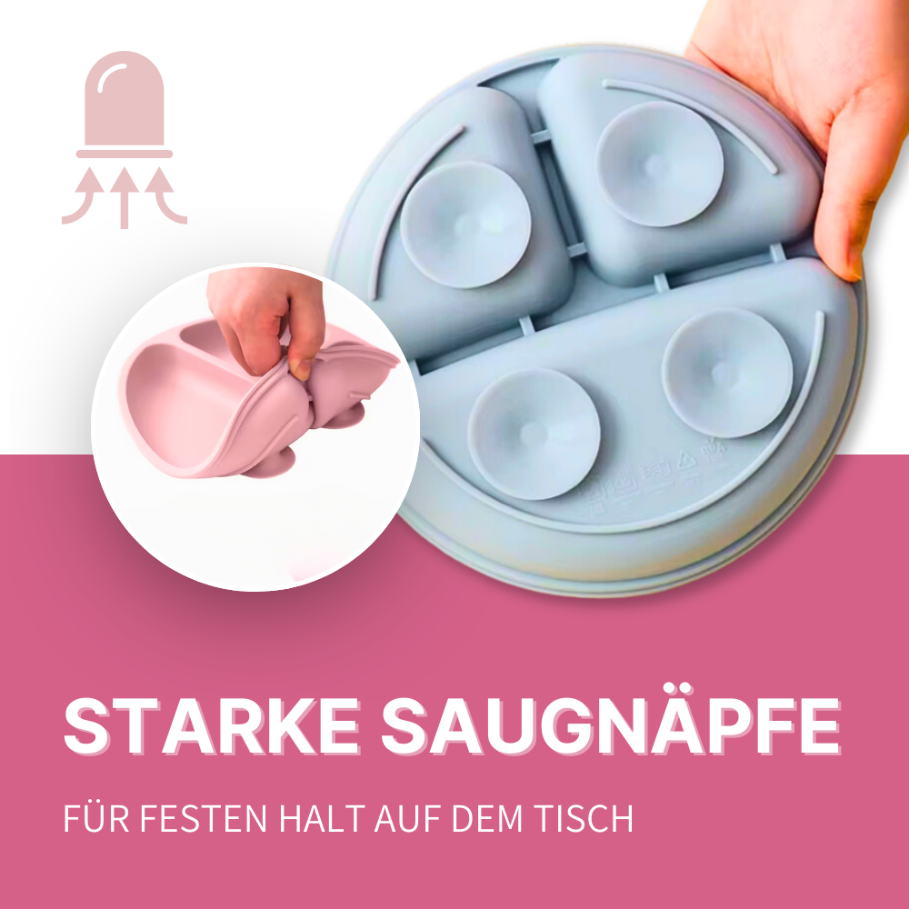 6-teiliges Silikon-Geschirrset – Stressfreies Essenlernen für dich & dein Kind